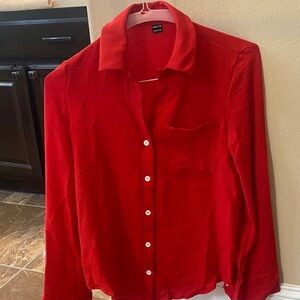 Red Button-Up Shirt